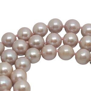 Full Nacre Round Matching Pink Genuine Cultered Pearl Strand 8-9mm 20"